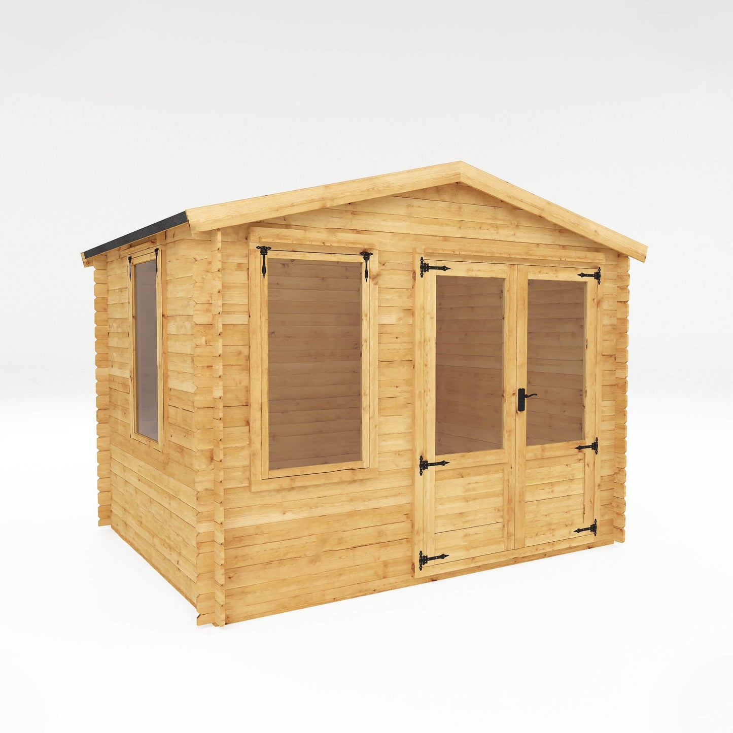 Mercia 2.6m x 3.3m Apex Log Cabin - 19mm