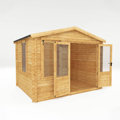 Mercia 2.6m x 3.3m Apex Log Cabin - 19mm