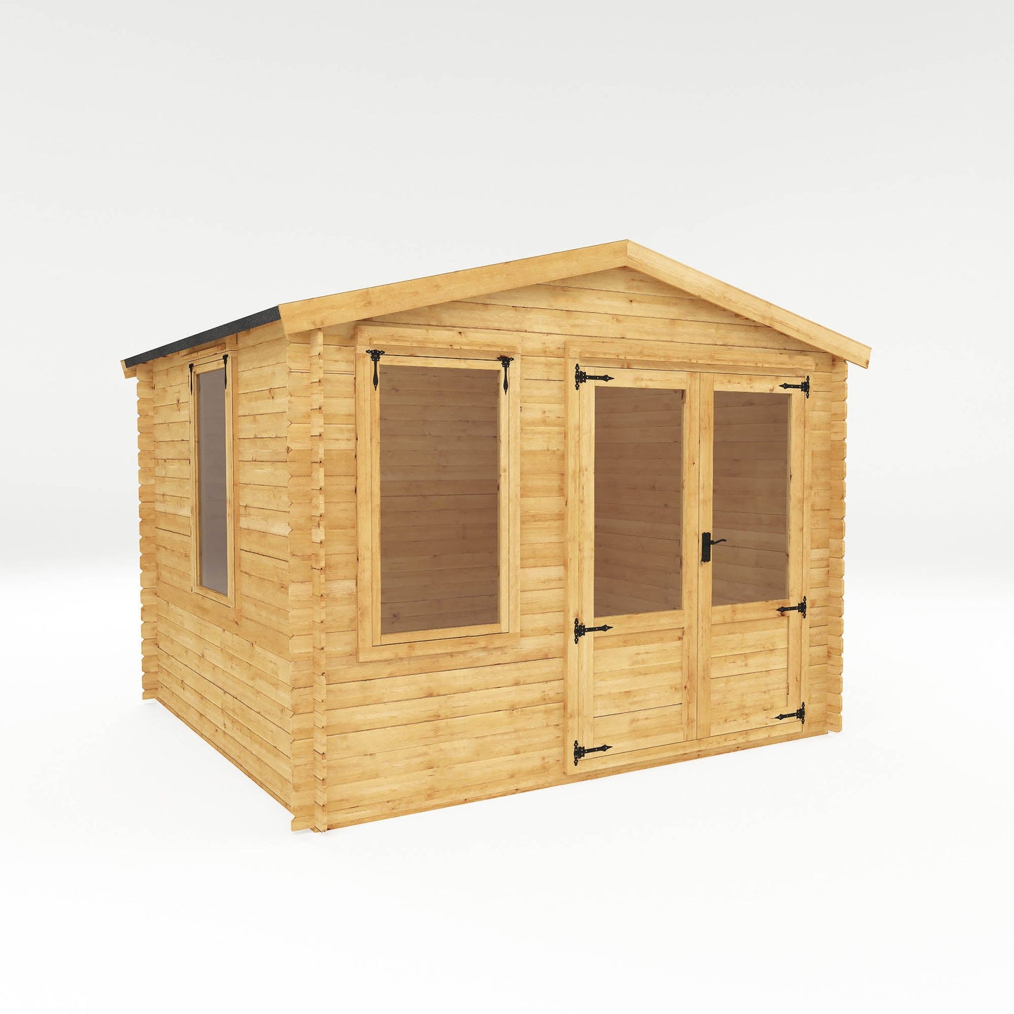 Mercia 3.3m x 3.0m Apex Log Cabin - 19mm