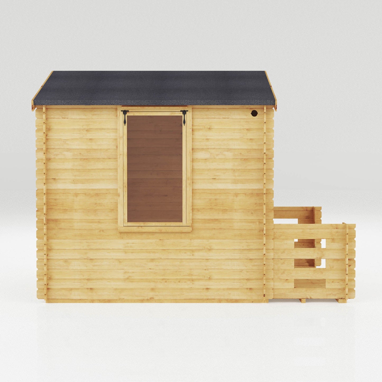 Mercia 3.3m x 3.4m Apex Log Cabin with Veranda - 19mm