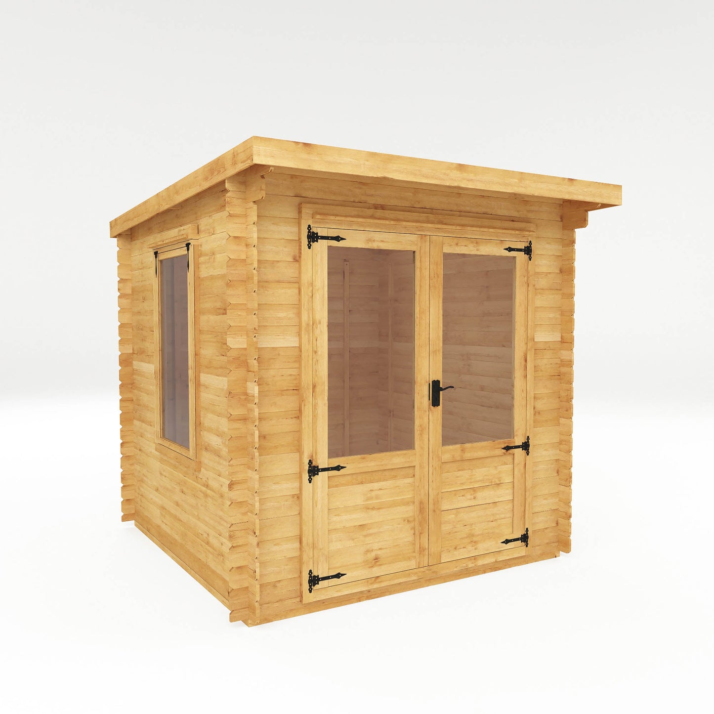 Mercia 2.4m x 2.4m Pent Log Cabin - 19mm