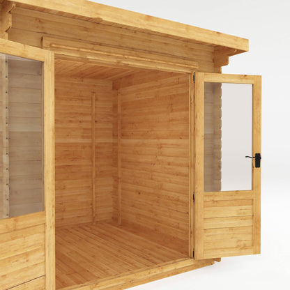 Mercia 2.4m x 2.4m Pent Log Cabin - 19mm