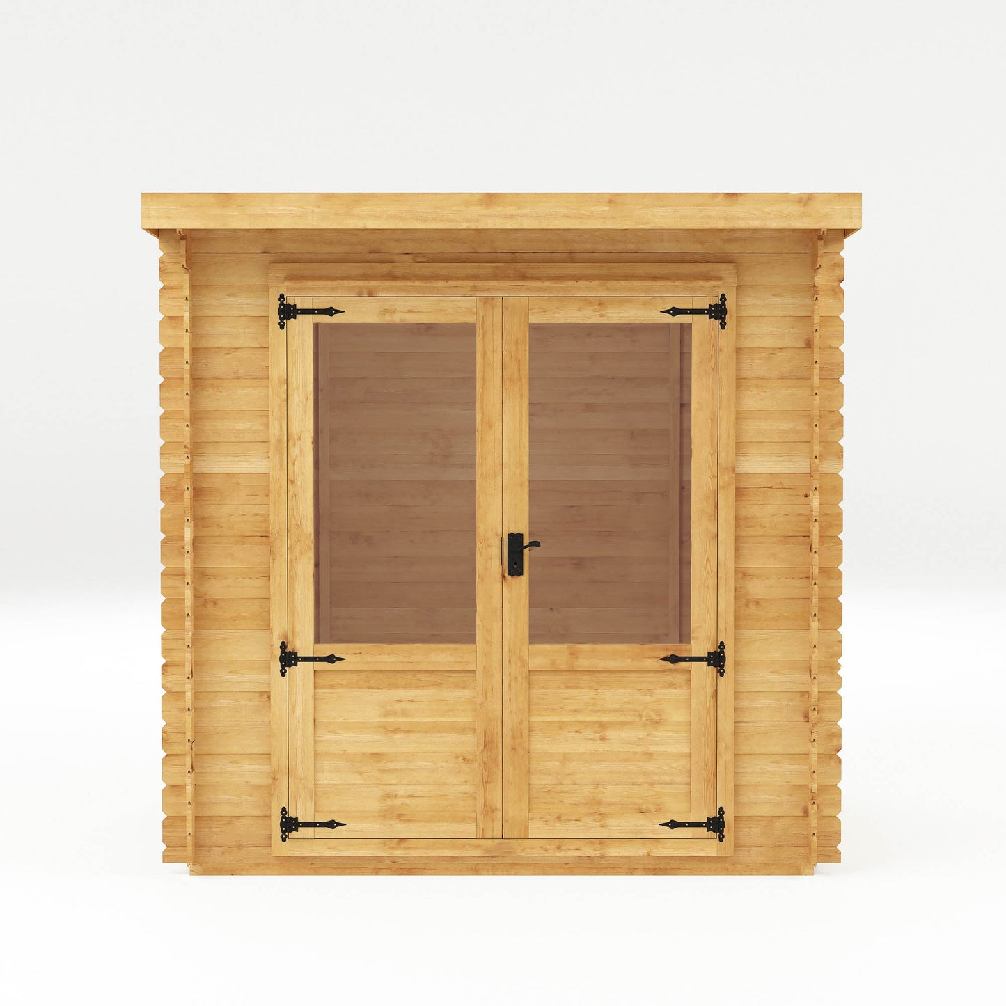 Mercia 2.4m x 2.4m Pent Log Cabin - 19mm