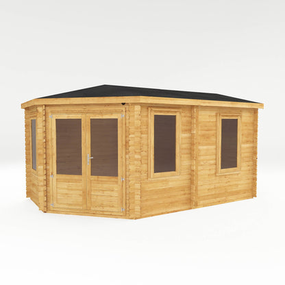 Mercia 5m x 3m Corner Lodge Log Cabin - 28mm