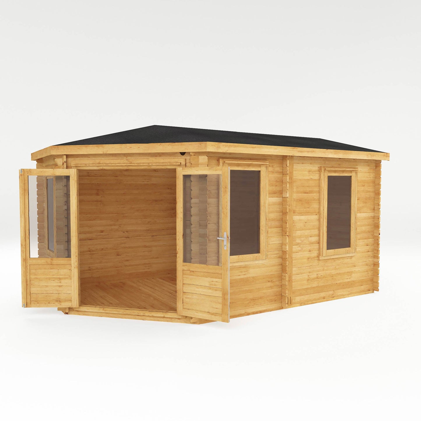 Mercia 5m x 3m Corner Lodge Log Cabin - 28mm