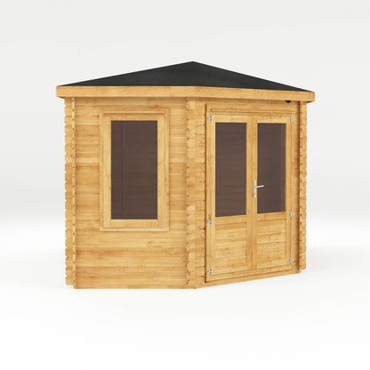 Mercia 5m x 3m Corner Lodge Log Cabin - 28mm