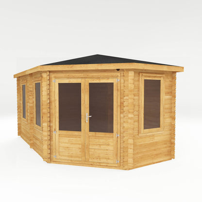 Mercia 5m x 3m Corner Lodge Log Cabin - 28mm