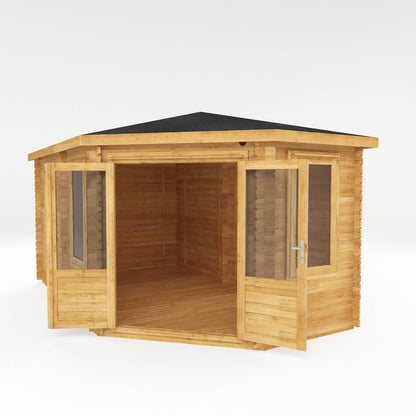 Mercia 5m x 3m Corner Lodge Log Cabin - 28mm