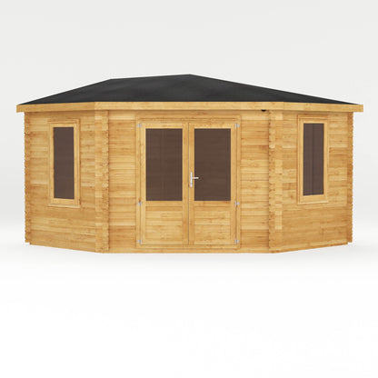 Mercia 4m x 4m Corner Log Cabin - 28mm