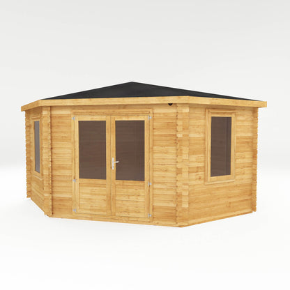 Mercia 4m x 4m Corner Log Cabin - 28mm