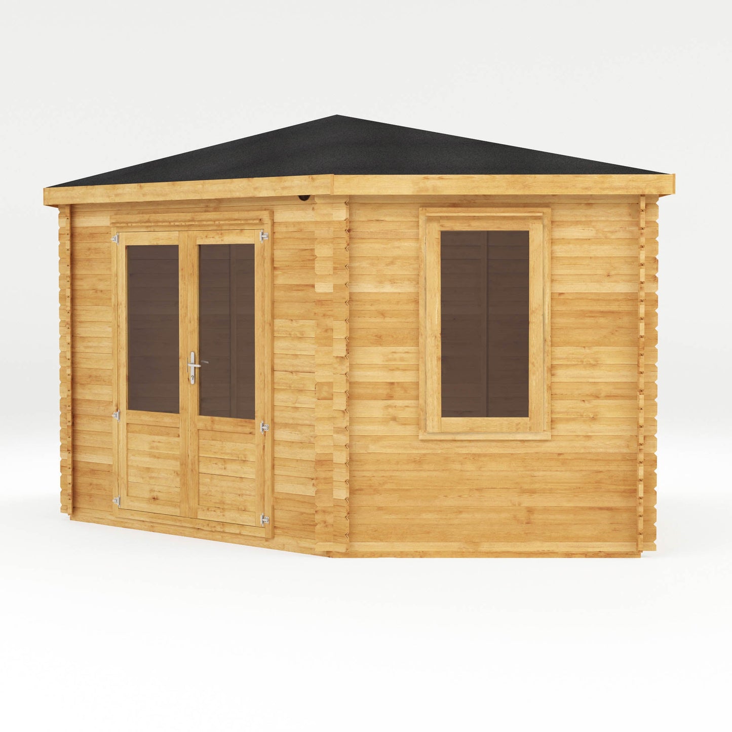 Mercia 4m x 4m Corner Log Cabin - 28mm