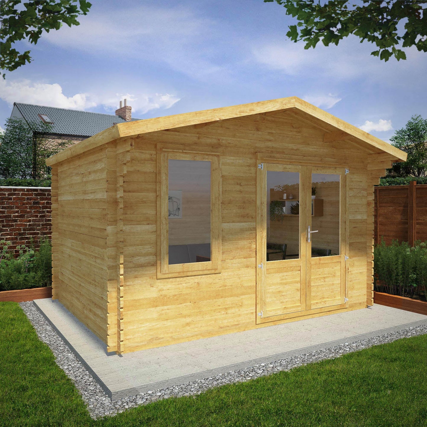 Mercia 4m x 3m Retreat Log Cabin - 28mm