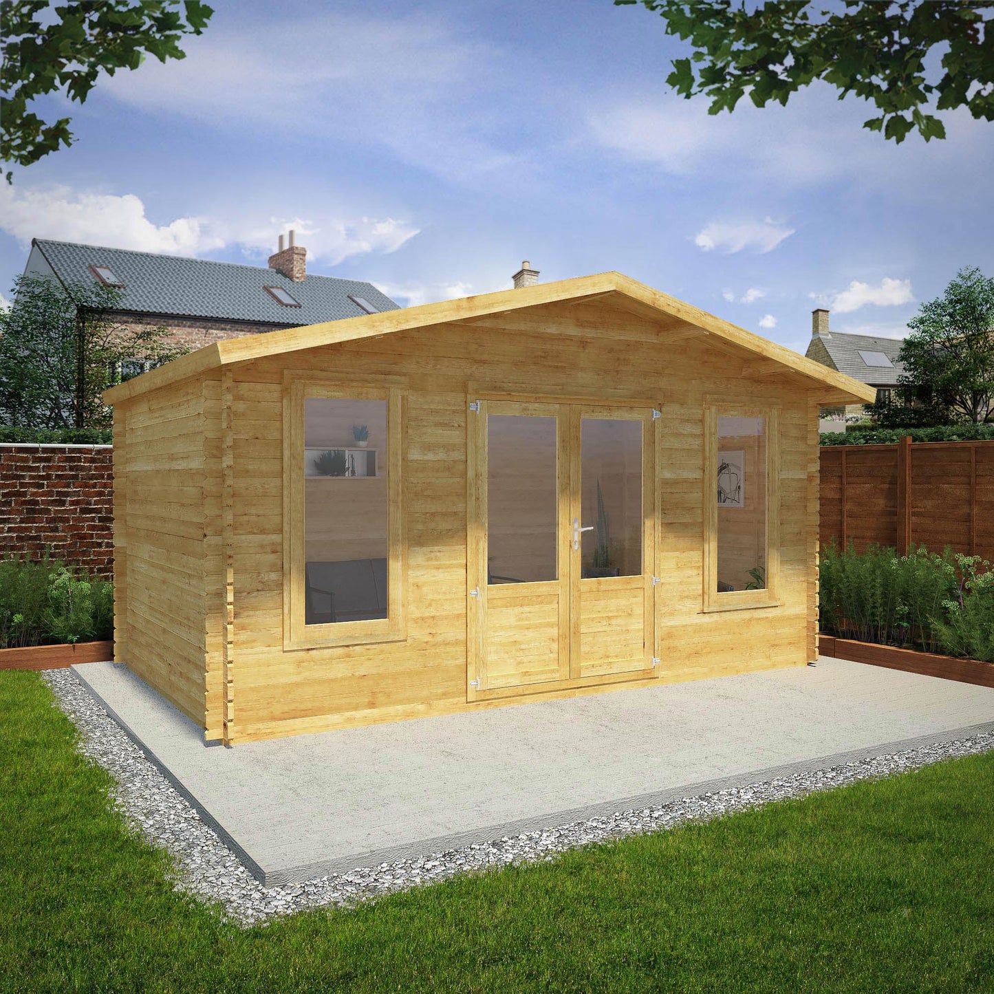 Mercia 5m x 3m Retreat Log Cabin - 28mm