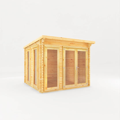 Mercia 3m x 3m Studio Pent Log Cabin - 28mm