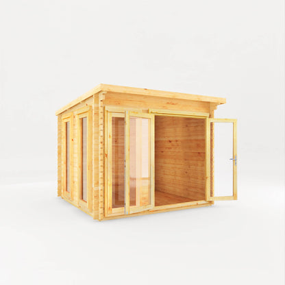 Mercia 3m x 3m Studio Pent Log Cabin - 28mm