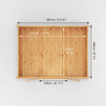 Mercia 4m x 3m Home Office Studio - 28mm