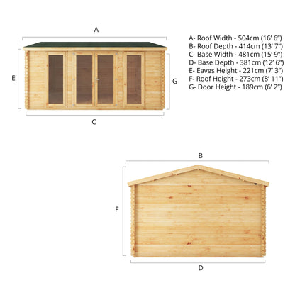 Mercia 5m x 4m Home Office Studio - 28mm