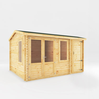 Mercia 4.1m x 3m Home Office Elite With Side Shed - 28mm