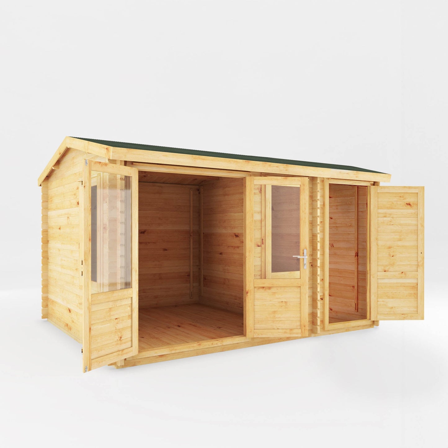 Mercia 4.1m x 3m Home Office Elite With Side Shed - 28mm