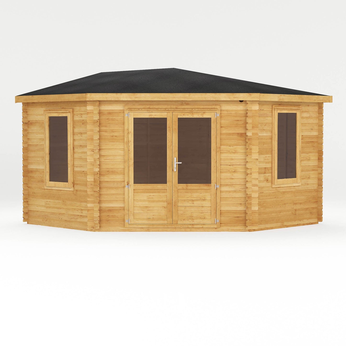 Mercia 4m x 4m Corner Log Cabin - 34mm