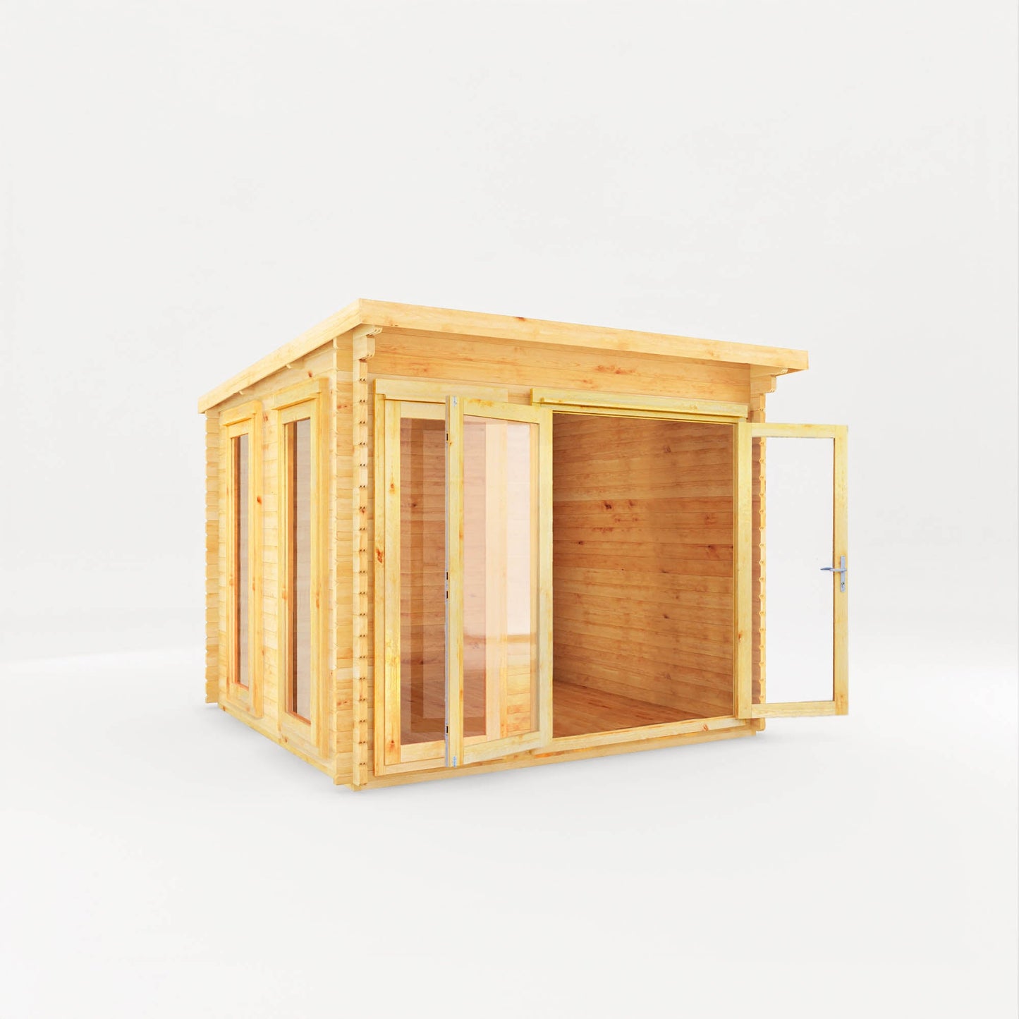 Mercia 3m x 3m Studio Pent Log Cabin - 34mm