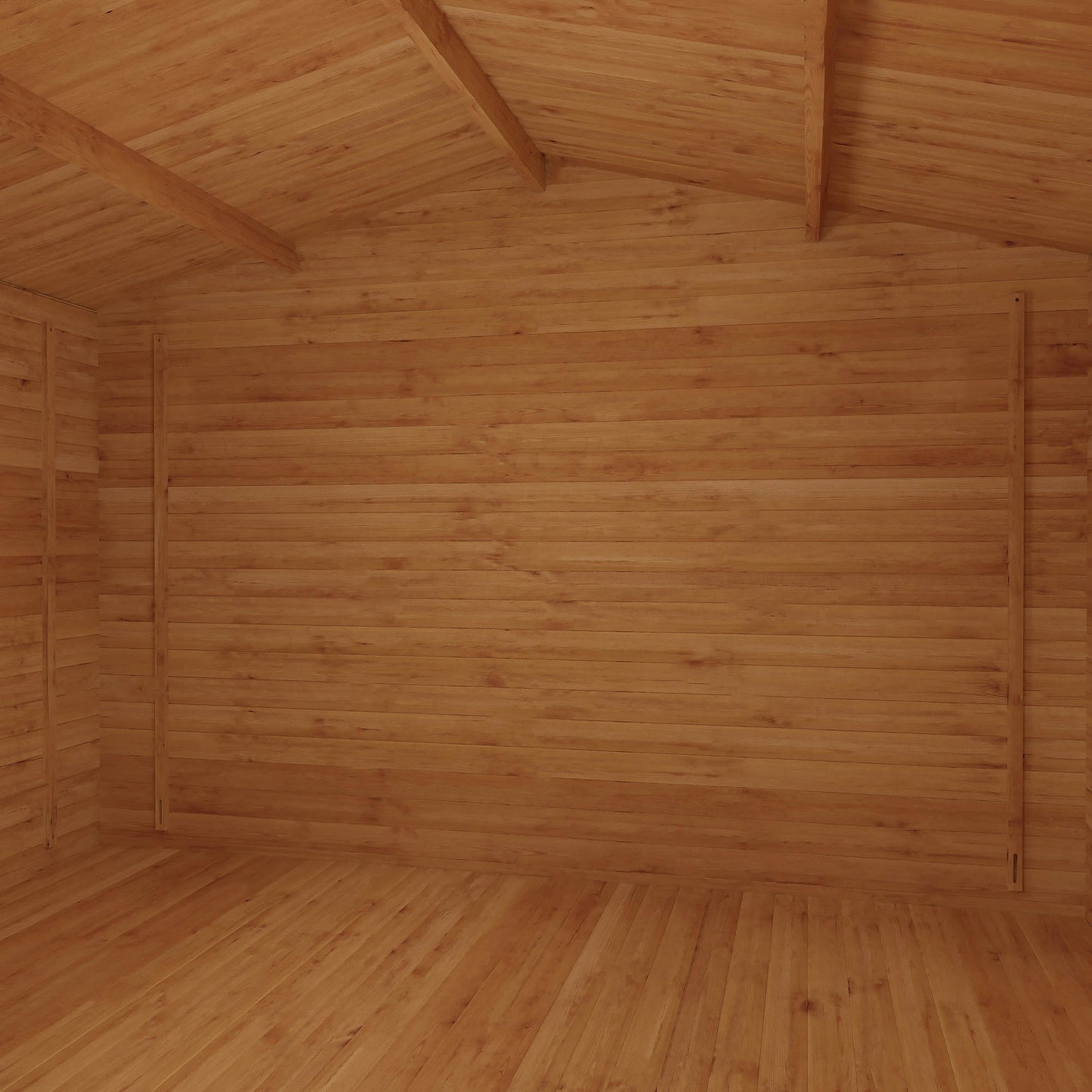 Mercia 4m x 3m Retreat Log Cabin - 44mm (UPVC Windows & Door) - Oak