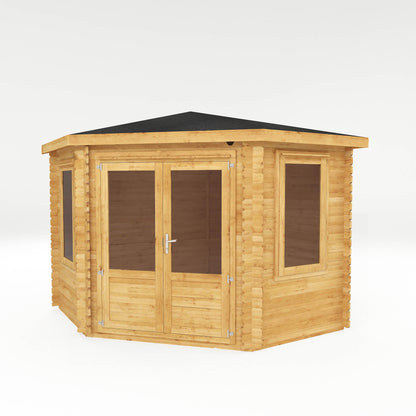 Mercia 3m x 3m Corner Log Cabin - 44mm