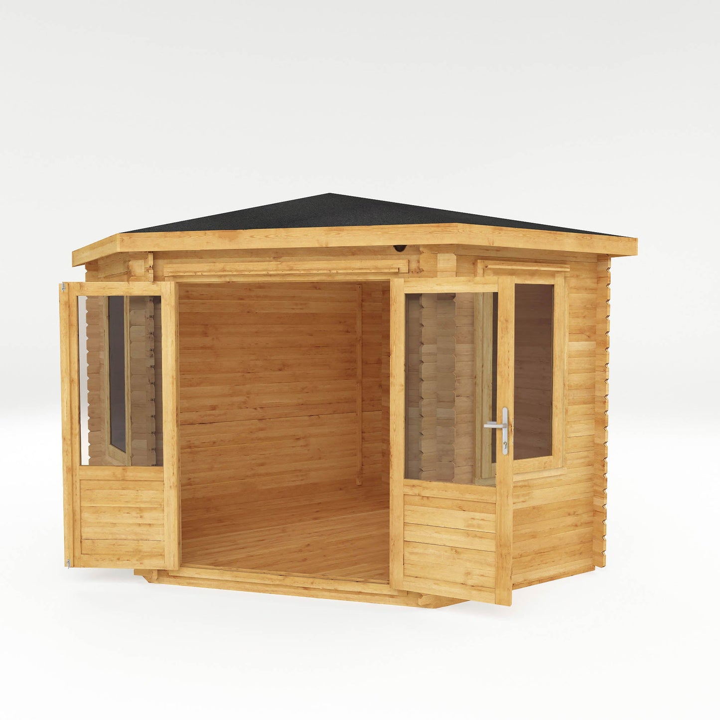 Mercia 3m x 3m Corner Log Cabin - 44mm