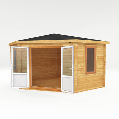 Mercia 4m x 4m Corner Log Cabin - 44mm