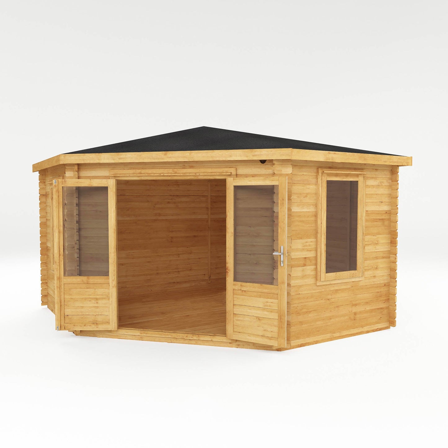 Mercia 4m x 4m Corner Log Cabin - 44mm