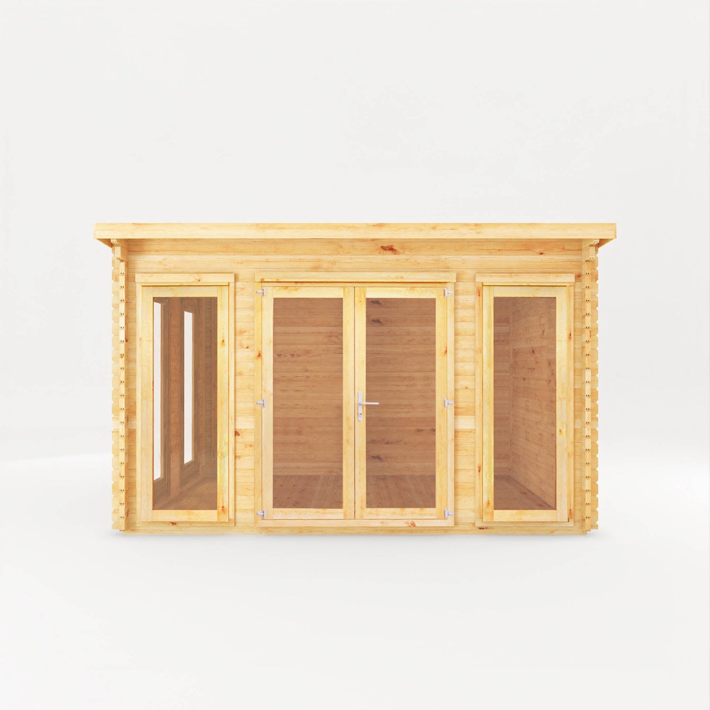 Mercia 4m x 3m Studio Pent Log Cabin - 44mm