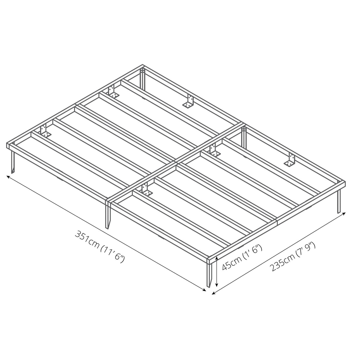 Mercia 12 x 8 Wooden Base