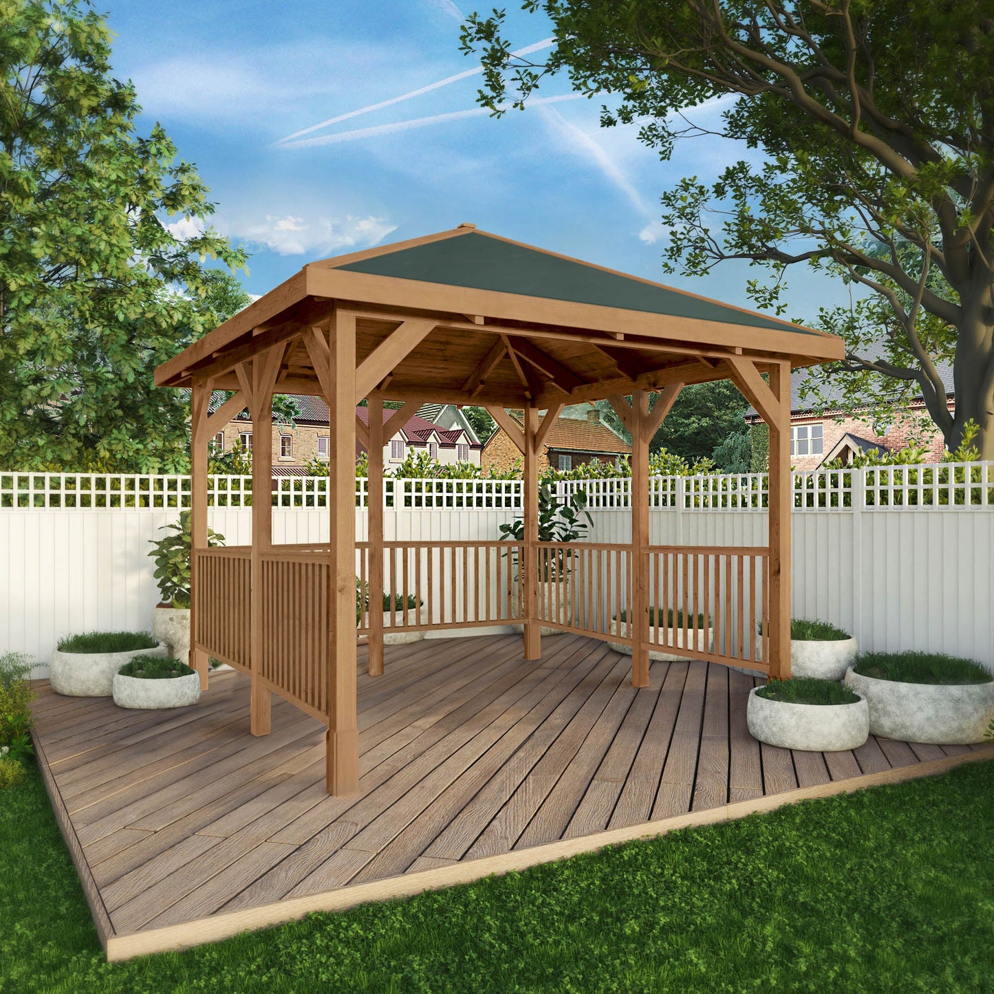 Mercia Sutton 3m x 3m Gazebo With Framed Rails