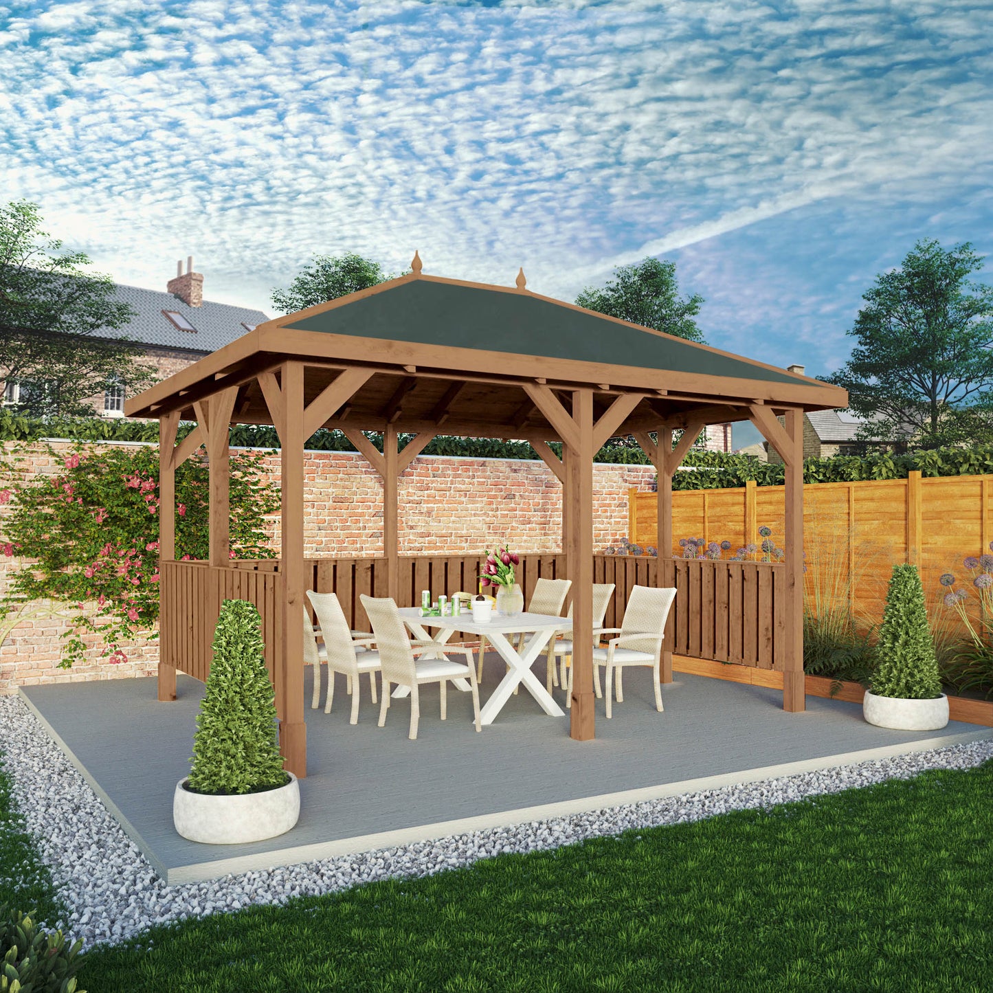 Mercia Thorpe 3m x 4m Gazebo With Vertical Rails