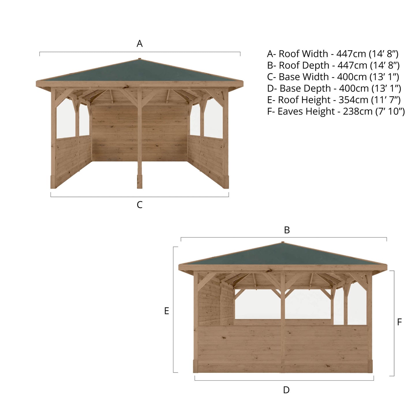 Mercia Hawton 4m x 4m Gazebo With Panels