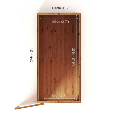 Mercia 8x4 Woodsman Shiplap Apex - Styrene
