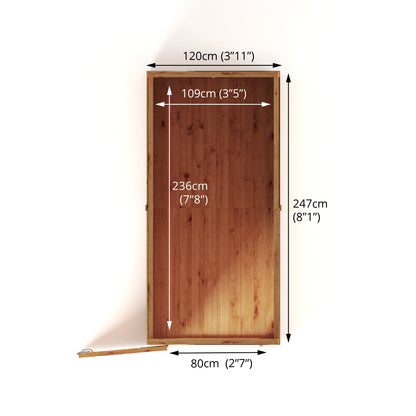 Mercia 8x4 Woodsman Shiplap Pent - Styrene