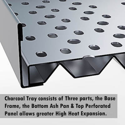 Sunstone 3-in-1 Charcoal, Wood & Smoking Tray