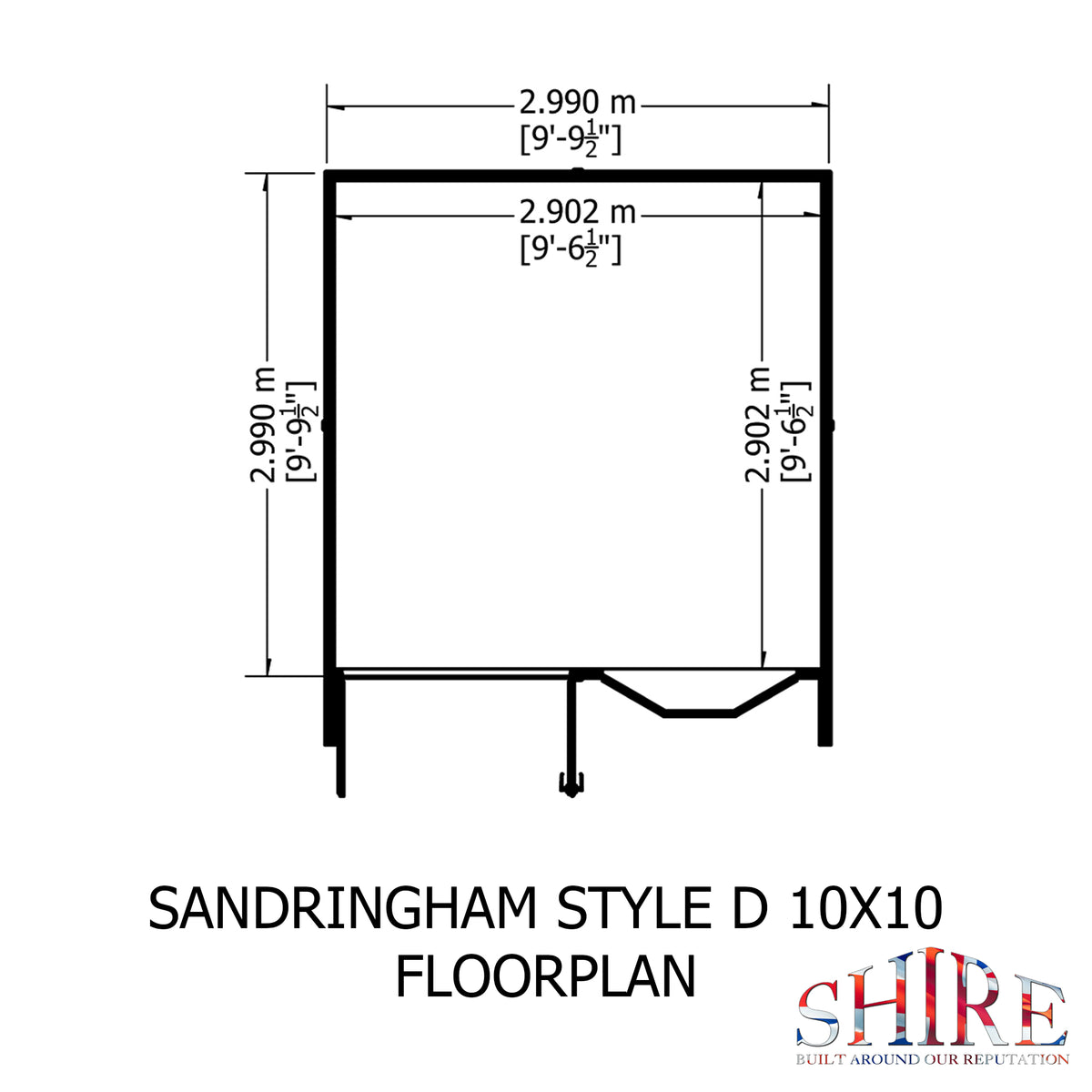 Shire Sandringham 10x10 Shiplap Style D