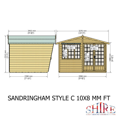 Shire Sandringham 10x8 Shiplap Style C