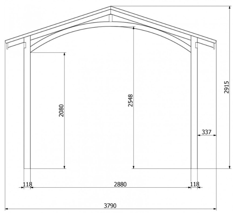 Jagram Alaska Carport 12ft x 20ft