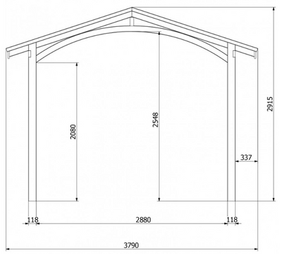 Jagram Alaska Carport 12ft x 20ft