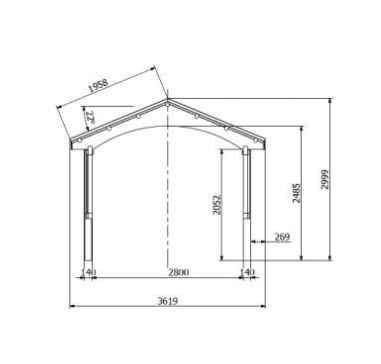 Jagram Nevada Single Carport 12ft x 20ft