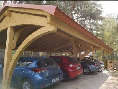 Jagram Revelatio Quadruple Carport 38ft x 19ft