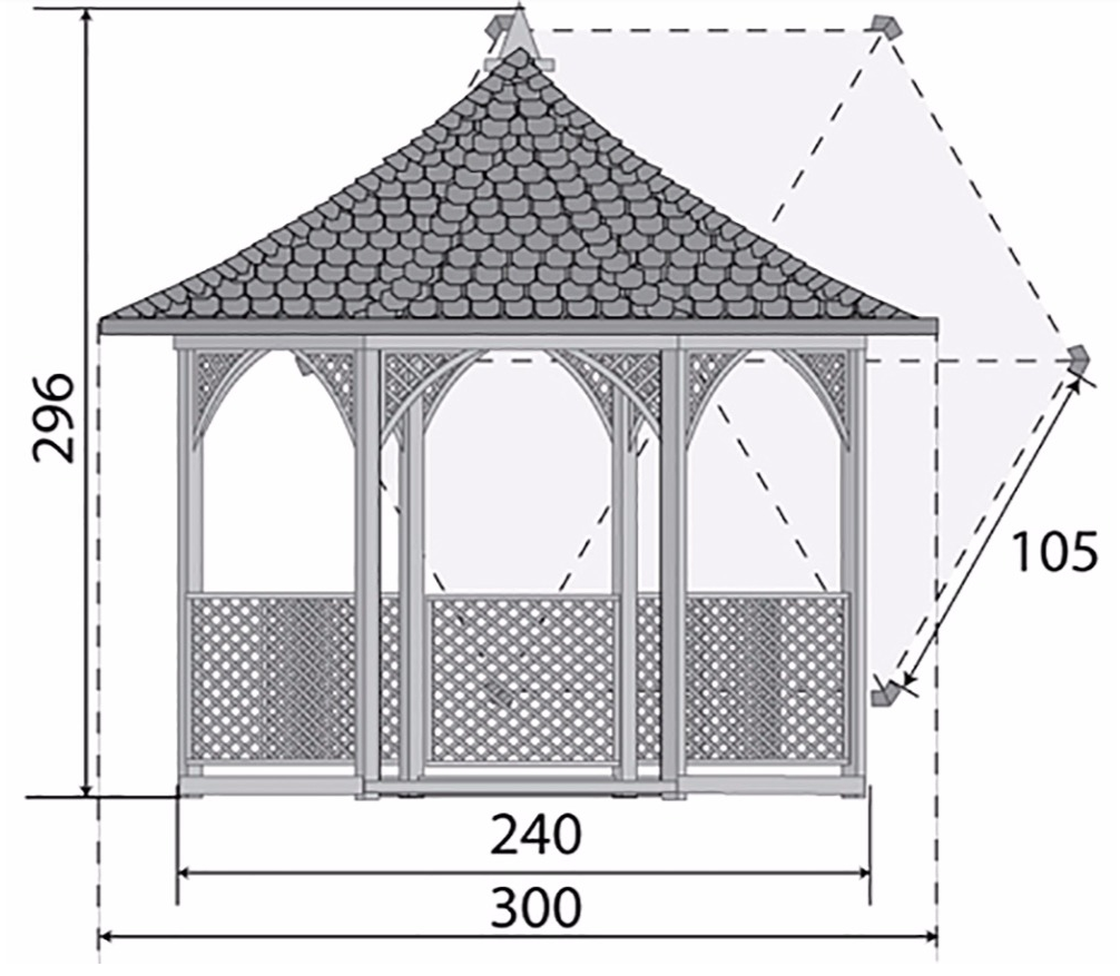 Jagram Vivaldi Gazebo 2.4m