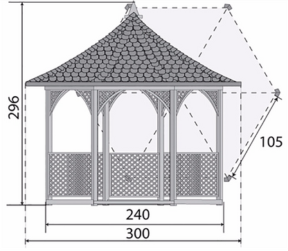 Jagram Vivaldi Gazebo 2.4m