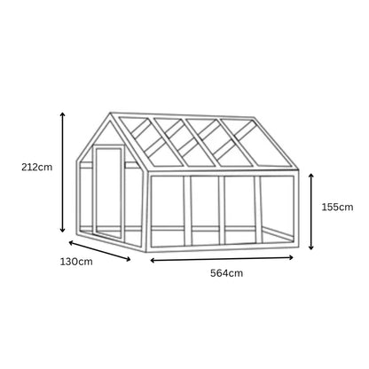 Elite Compact 4ft x 18ft Greenhouse