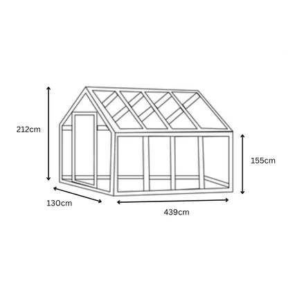 Elite Compact 4ft x 14ft Greenhouse