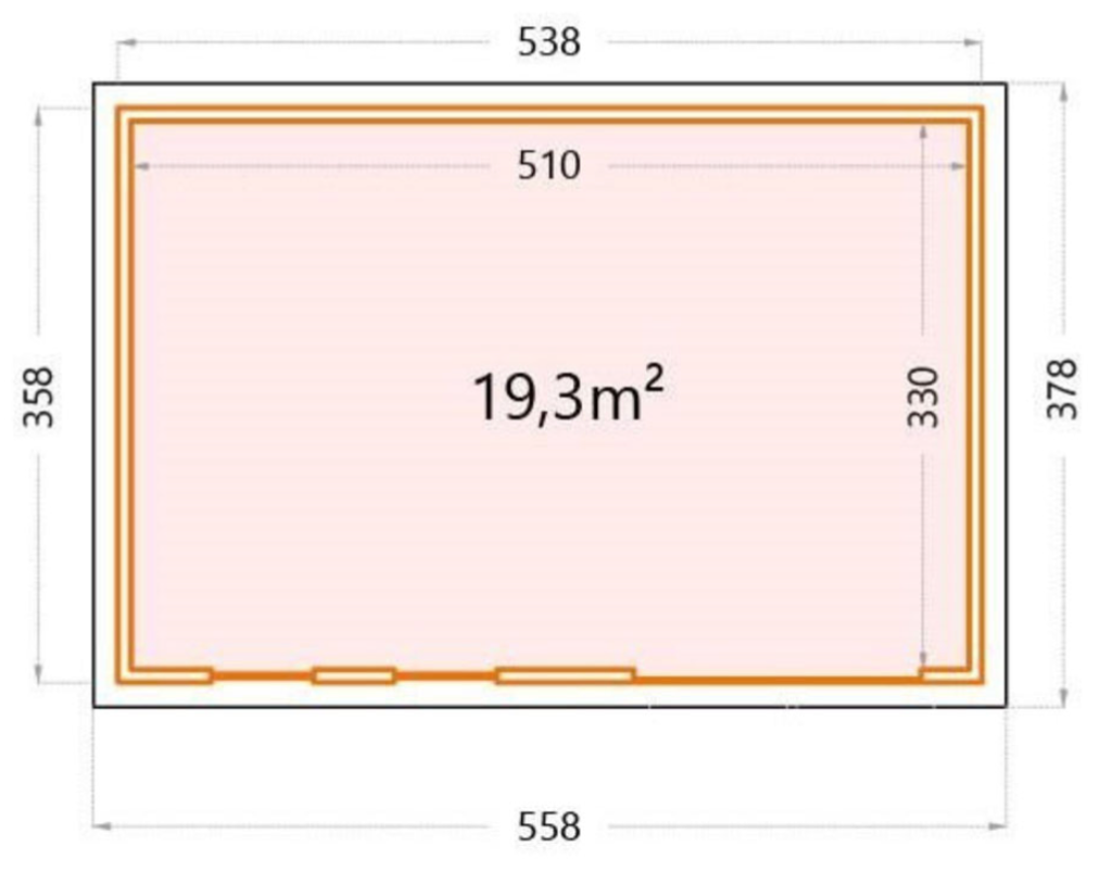 Telluria 18x12ft Eleganto Premier Steel Shed Office - 5.4m x 3.6m