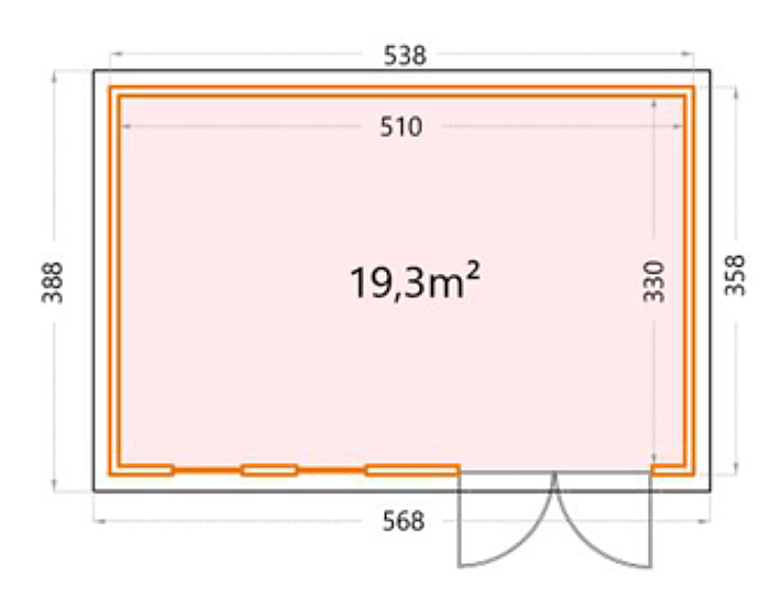 Telluria 18x12ft Luminato Premier Steel Garden Room - 5.4m x 3.6m